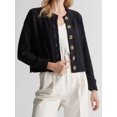 thumbnail image 4 of LMLYSoH Women's Crew Neck Knit Cardigan Basic Long Sleeve Solid Color Button Down Sweater Outwear, 4 of 9