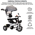 thumbnail image 2 of Triciclo para Bebe Triciclo Montable De 4 A 10 Años Carriola Montable con Sombrilla para Sol Silla Ajustable Carrito de Paseo Transformable Plegable Triciclo Infantil, 2 of 8