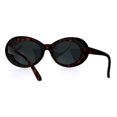 thumbnail image 4 of Womens Thick Plastic Mod Oval Shaggy Retro Fashion Sunglasses Tortoise Black, 4 of 4