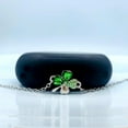 thumbnail image 4 of Four Leaf Clover Necklace - Shamrock Earrings, Pin, Bracelet - Clover Necklace (Silver - 4 Piece), 4 of 11