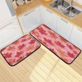 thumbnail image 7 of 2-Piece Kitchen Rugs Set Non-Slip Mats Carpet Floor for Kitchen, Bathroom (19.7"x27.6" & 19.7"x47.2") Red Maple Leaf Pattern, 7 of 7