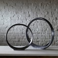 thumbnail image 2 of Uttermost Orbits Contemporary Aluminum Ring Sculptures in Nickel (Set of 2), 2 of 7