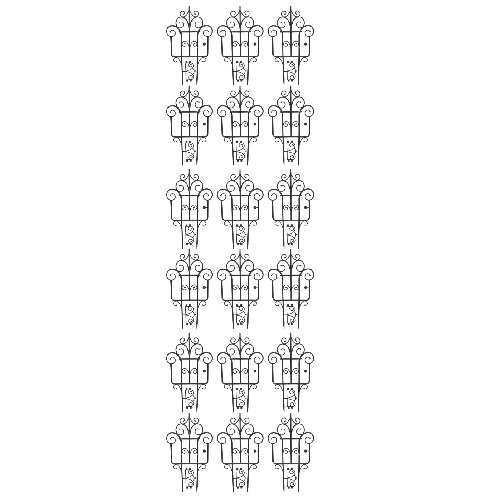 18 Sheets European Style Garden Edging Border Fence Plastic Lawn Creative Landscape Fence European Style Plastic Lawn Plant Border for Backyard