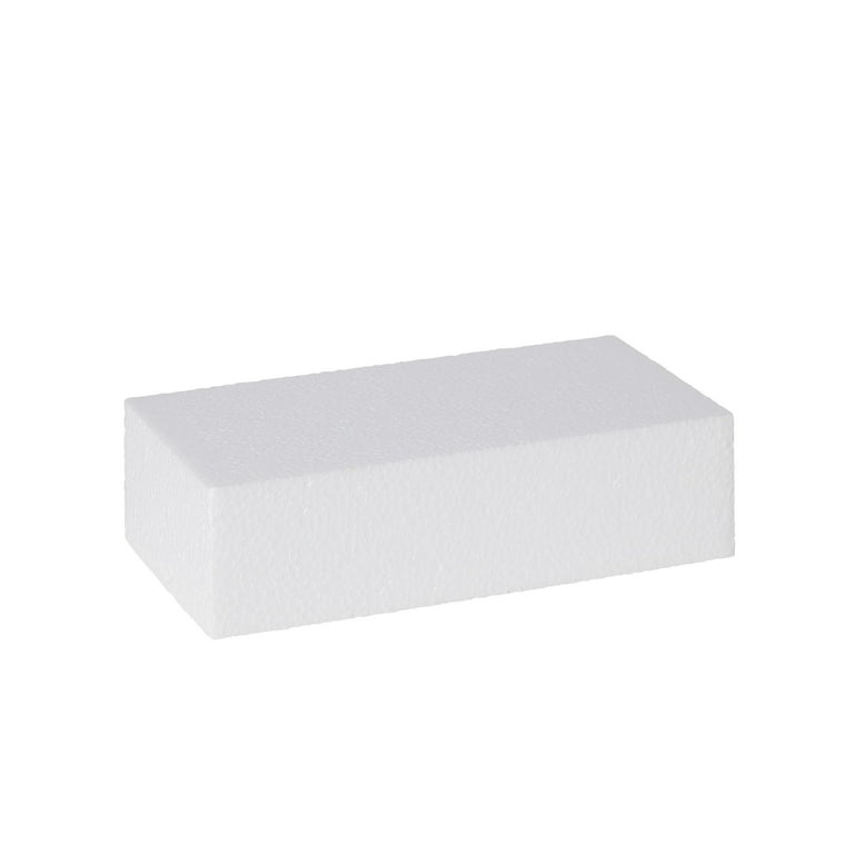 12-Pack Foam Block, Square Polystyrene Foam Brick for Sculpture DIY, 4 x 4 x 2