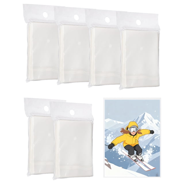 Uxcell Pochettes Mates pour Cartes, Protège-Cartes de Collection Parfaites pour Cartes à Collectionner & Baseball & Sports & Rassemblement de Magie & Cartes de Jeu de Magie (Blanc, 300 Pcs)