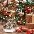 thumbnail image 6 of Fuzoiu Fashion Hippie Girl Print Santa Hat Christmas Hat for Adults,Santa Hats with Pompom, Unisex Xmas Holiday Hat for Christmas New Year Festive Party Supplies, 6 of 6