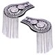 thumbnail image 1 of Charreteras de hombro perfecl 2 piezas con borlas Plata, 1 of 7