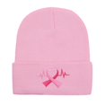 thumbnail image 2 of Breast Cancer Awareness Ribbon Embroidered Long Beanie, 2 of 2