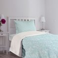 thumbnail image 3 of Ambesonne Abstract Quilted Bedspread Set 2 Pcs, Waves Lines Swirls, Twin Size, Pale Blue White, 3 of 5
