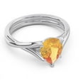 thumbnail image 3 of 2.00 Carat Pear Cut Citrine Gemstone New Design Solitaire Engagement Ring for her 18K White Gold Size 8.5 by Diamond Capitals, 3 of 8