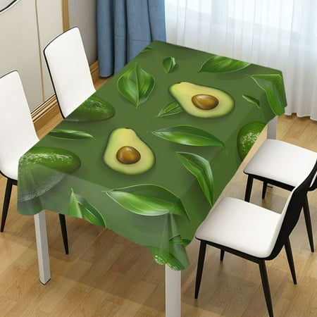 

Ryvnso Green Avocado Leaves Rectangle Table Cloth Tablecover Dinning Tablecloth 60 x60
