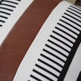 thumbnail image 5 of Paquete de 2 fundas de almohada de estilo rural para sofá, funda de cojín cuadrada decorativa de piel sintética para exteriores, funda de almohada con acento de rayas tribales, 18 x 18 I, 5 of 5
