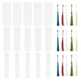 thumbnail image 1 of 1 Set of Acrylic Bookmarks DIY Bookmarks with Tassels Blank Acrylic Bookmarks Tassels Decors, 1 of 8