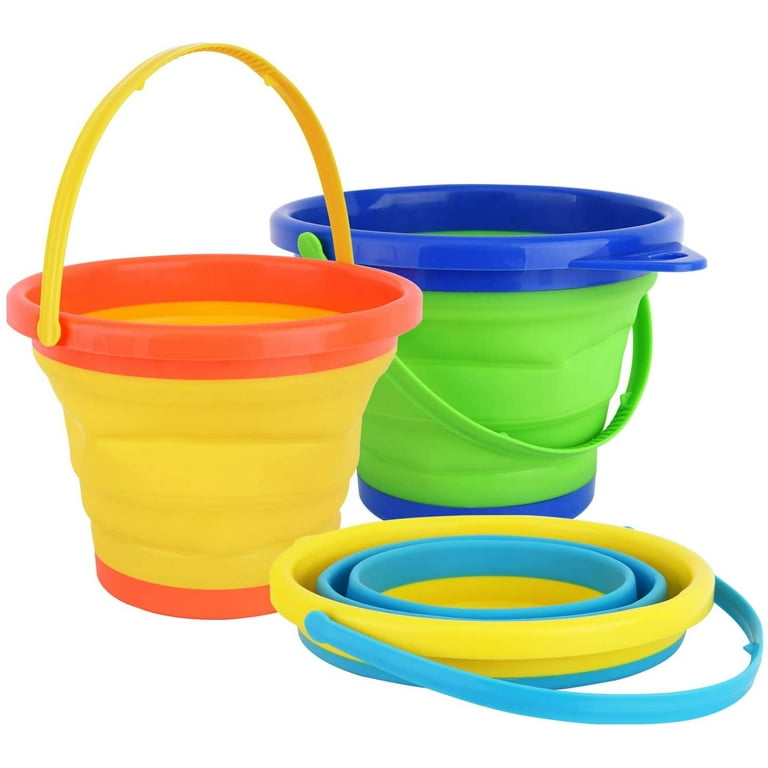 Beach Bucket Sand Toy, Kids Foldable Sand Bucket Expandable Sand Pail  Square For Beach