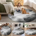 thumbnail image 5 of Gray Ombre Clouds Round Area Rug 3.3Ft Washable Circle Rugs for Dining Room Table, Modern Abstract Art Gradient Cloud Non-Slip Carpet Floor Mats Indoor Outdoor Carpet Runner Aesthetic Home Decor, 5 of 8