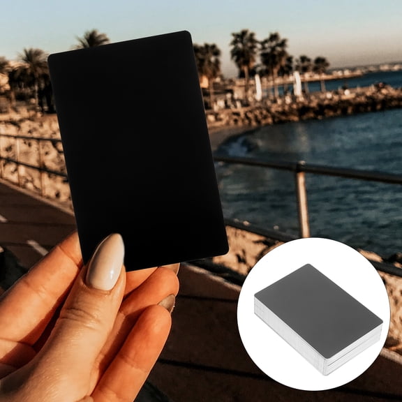 HEMOTON 100 Pcs Blank Cards Business Cards 8.60X5.40X0.21CM Black