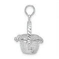 thumbnail image 3 of Finest Gold Sterling Silver Polished Moveable 3D Nantucket Basket Pendant, 3 of 4
