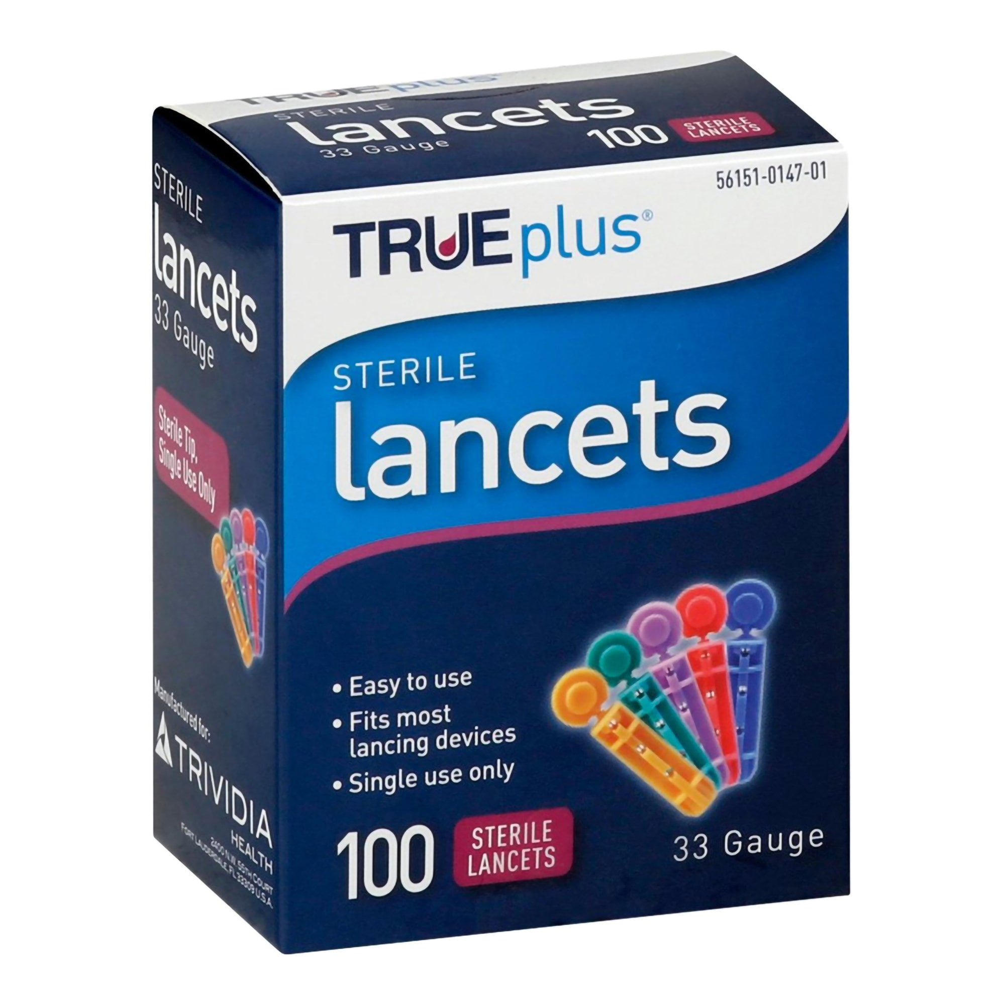 TRUEplus Sterile Lancets, 30 Gauge, 100 Count HSA/FSA Eligible