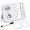 White, variant on Blue 3-in-1 Visual Timer Digital Clock Task Planning Board for Home School Classroom