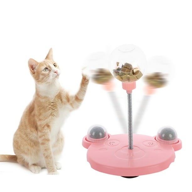 Xihbxyly Pelotas Interactivas para Mascotas, Dispensador de Comida Lenta para Gatos y Perros, Juego de Rompecabezas Educativo, Alivio Gastrointestinal, Soporte para Pelotas de Menta, Fácil de Limpiar