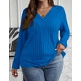 thumbnail image 2 of Cogild Plus Size Sweaters for Women Ribbed Knit Long Sleeve Oversized Top, 2 of 5
