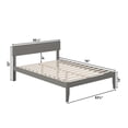 thumbnail image 4 of AFI Boston Solid Wood Full Size Contemporary Platform Bed in Gray, 4 of 6