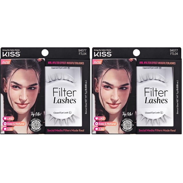 Pestañas Postizas KISS Filter Lashes Inspiradas en IA con Volumen 3D