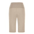 thumbnail image 4 of ASDFVBKG Women's 10" Bermuda Shorts with Pockets High Waisted Knee Length Shorts for Women Walking Workout Casual Khaki 2XL, 4 of 6
