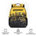 thumbnail image 6 of Uorisanigo Yellow Truck Print Kids Backpack for Boys Outdoor Travel Large Capacity Elementary School Bag Lightweight Casual Daypack for Camping, 6 of 7