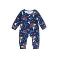 thumbnail image 1 of hirigin Autumn Baby Girls Boys Romper, Infant Cartoon Sun/Animal/Cactus Printing Round Collar Long Sleeve Front Button Jumpsuit, 1 of 9