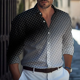 thumbnail image 1 of Camisa retro tribal para hombre, camisa retro de manga larga, transpirable, suave, para uso diario, diseño de botones de moda informal Vaion, 1 of 6