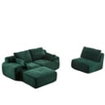 thumbnail image 2 of Modern Modular Sectional Sofa with Memory Foam, Emerald Green Corduroy Fabric Large Living Room Combination Sofa Set, No Assembly Required, 1800lbs Weight Capacity, 2 of 7