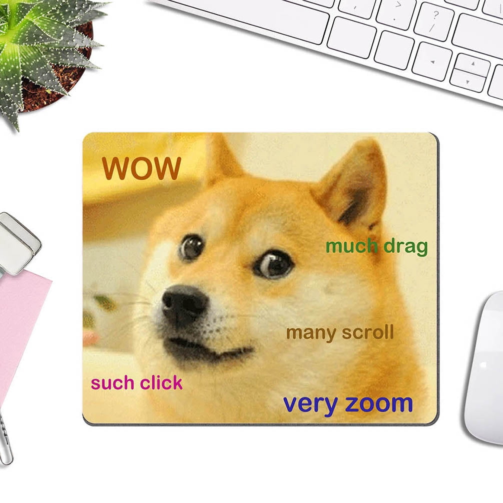 Funny Doge Mouse Pad Non-Slip Rubber Base Gaming MousePads for Computers  Laptop Office Computer Mouse Pad for Wireless Mouse 9.5"x7.9"x0.12"  Inch(240mm x 200mm x 3mm) - Walmart.com