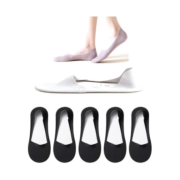 Eryueer Women No Show Socks Low Cut Women Invisible for Flats and Dress Shoes Liner Socks with Non-Slip Heel Grips