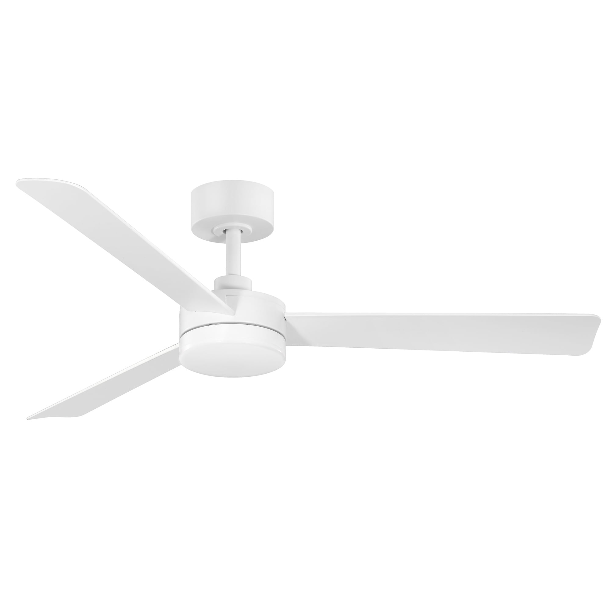 Mainstays 52 in Matte White Indoor/Outdoor Downrod Ceiling Fan with Light Kit and Remote Control