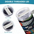 thumbnail image 5 of SKYSONIC 40oz Japanese Style Fish Tumbler With Lid And Straw Travel Coffee Mug Stainless Steel Insulated Thermal Tumblers Cup, 5 of 7