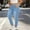 Light Blue, variant on IUYRTFE Women's Plus Size Cross Waist Stretch Denim Jeans with Pockets Skinny Leg Elastic Waist Pants