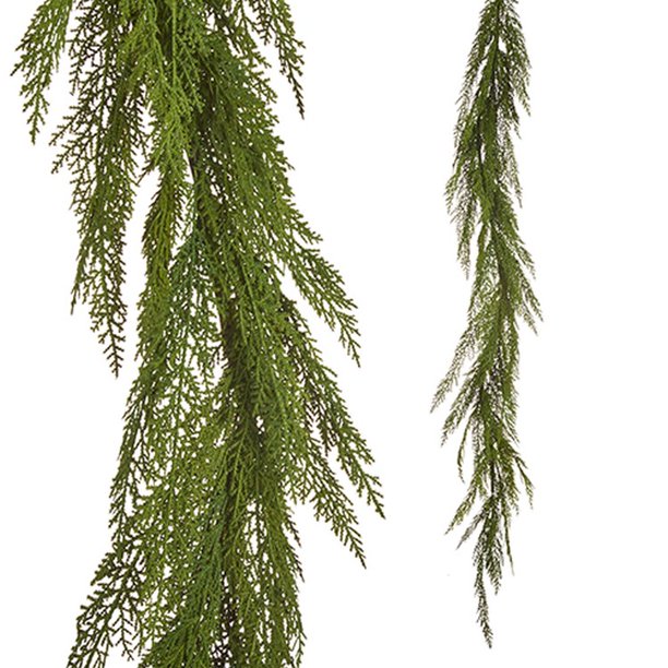 Raz Imports 2022 Evergreen & Gold 5.5' Natural Cedar Garland - Walmart.com