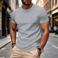 thumbnail image 5 of Trgacdwlo Mens Short Sleeve Shirts Crew Neck Workout Shirts for Men Athletic Outdoor Lightweight Casual Mens Big and Tall Shirts Gray XL, 5 of 5