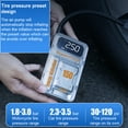thumbnail image 3 of Yeacher 3in1 Car Air Pump Portable Electric Auto Tyre Inflator Digital Display with LED Light, 3 of 8