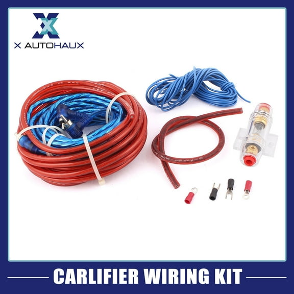 Unique Bargains 5 in 1 Vehicle Car Audio Battery Copper Cable Amplifier Wiring Kit Set