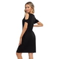 thumbnail image 3 of Women's Cold Shoulder Twist Dress Summer Lightweight Skirt, 3 of 4
