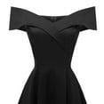 thumbnail image 4 of KaLI_store Formal Dress Women's Summer Ruched Bodycon Dress Sleeveless One Shoulder Wrap Satin Belted Midi Dress Black,S, 4 of 5
