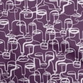 thumbnail image 1 of oneOone Velvet Purple Fabric Abstract Face Craft Projects Decor Fabric Printed By The Yard 58 Inch Wide, 1 of 4