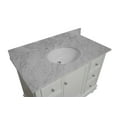 thumbnail image 6 of Bella 42" Bathroom Vanity with White Cabinet and Carrara Marble Top, 6 of 7