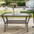 thumbnail image 4 of POCASSY 7 Pieces Patio Furniture Set All Weather Wicker Conversation Set with Coffee Table, Sofa, Rocking Chair, Ottoman and Side Table for Pool, Backyard, Garden, Beige, 4 of 14