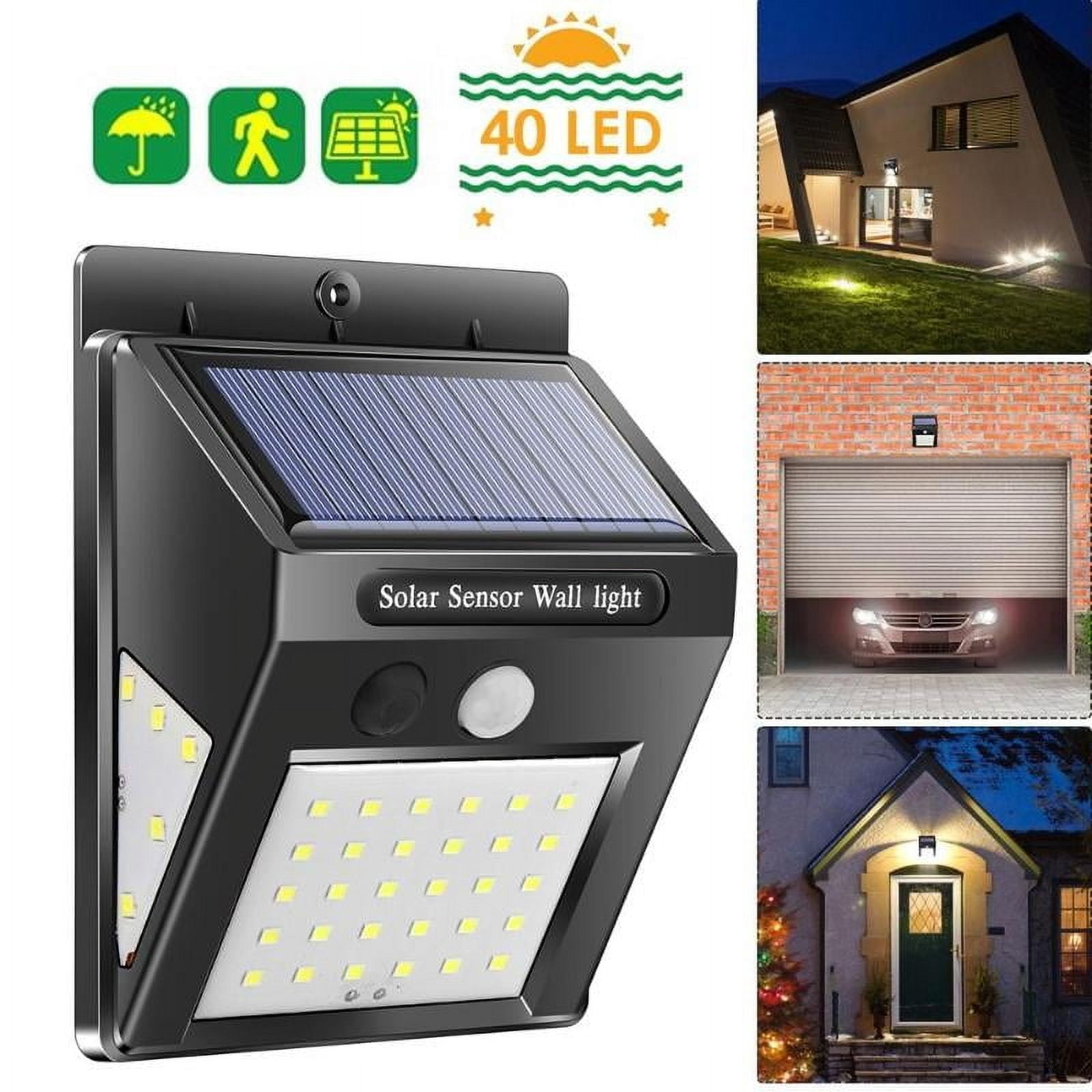 Set of 10, Solar Outdoor Lights LED Security Wall Lights Motion Sensor for Fence,Backyard,Steps,Garage,Garden