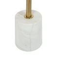 thumbnail image 4 of Kate and Laurel Hescott Modern Mirrored Drink Table, 10 x 10 x 24, White Marble and Gold, Glam Round Accent Table with Premium Marble Base and Mirror Tabletop, 4 of 6