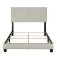 thumbnail image 5 of Boyd Sleep Milan Off-White Linen Queen Size Fully Upholstered Platform Bed Frame with Adjustable Headboard, Qualified Box Spring or Foundation Required for Use, 5 of 13