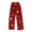 Wine, variant on WTOBBY Women's Festive Christmas Print Pajama Bottoms, Soft and Comfortable Fleece-Lined Sleep Pants with Snowflake and Tree Designs, Casual Home Wear for Winter,Beige L